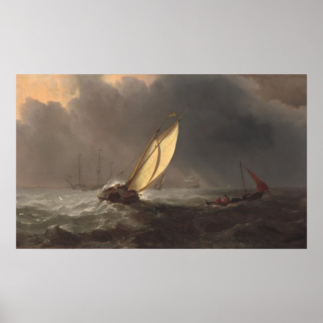 Före Storm - Willem van de Velde Fine Art Poster (Framsidan)