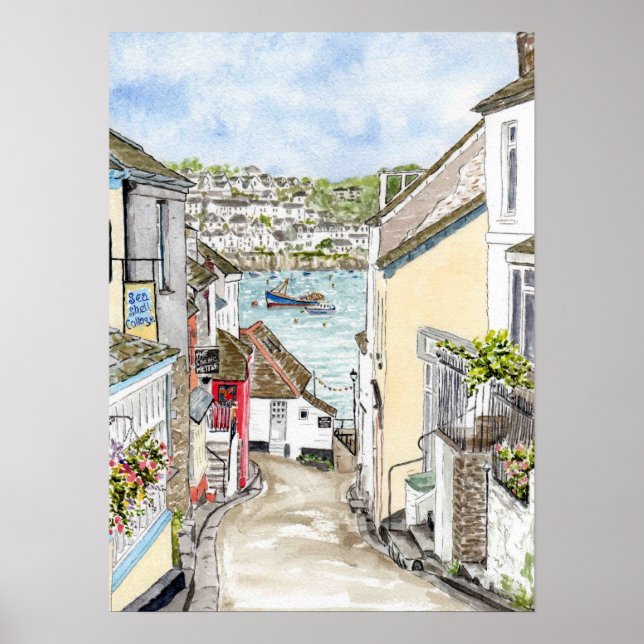 "Fore Street (Polruan)" Poster (Framsidan)