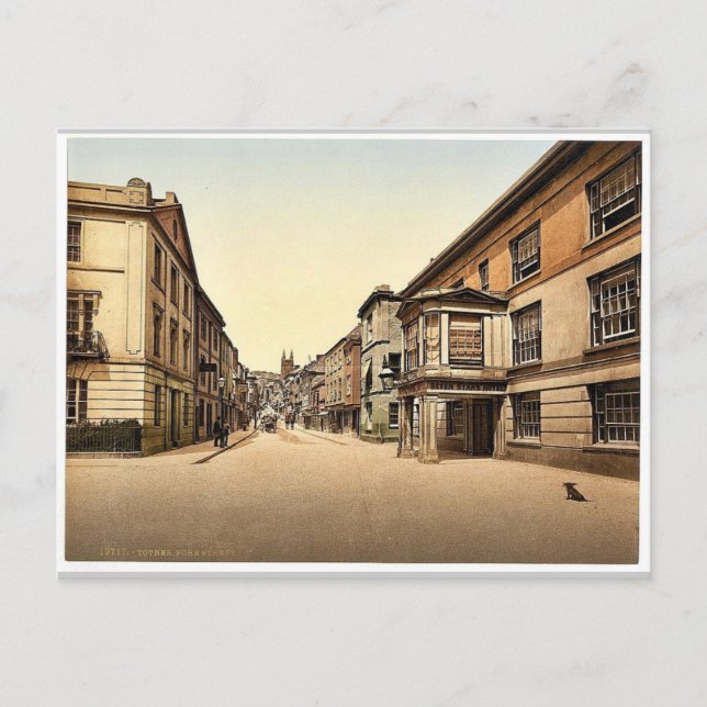 Fore Street, Totnes, England Classic Photochrom Vykort (Framsida)