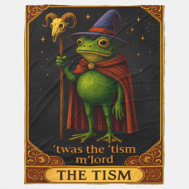 Före 'Tismen M'Lorden Groda Meme Autism Acceptans Fleecefilt (Framsidan)