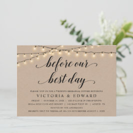 Före vår bästa dag, Bröllop Rehearsal, Kraft Inbjudningar