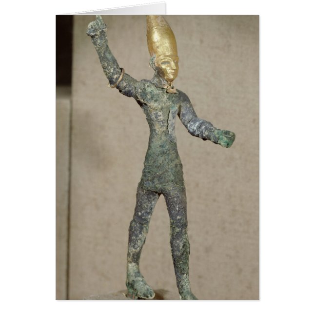 Förebild av gudbaalen, från Ugarit, Syrien Hälsningskort (Framsidan)