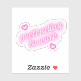 Förebyggande arbete | Rosa Hearts Neon Cute Funny Klistermärken