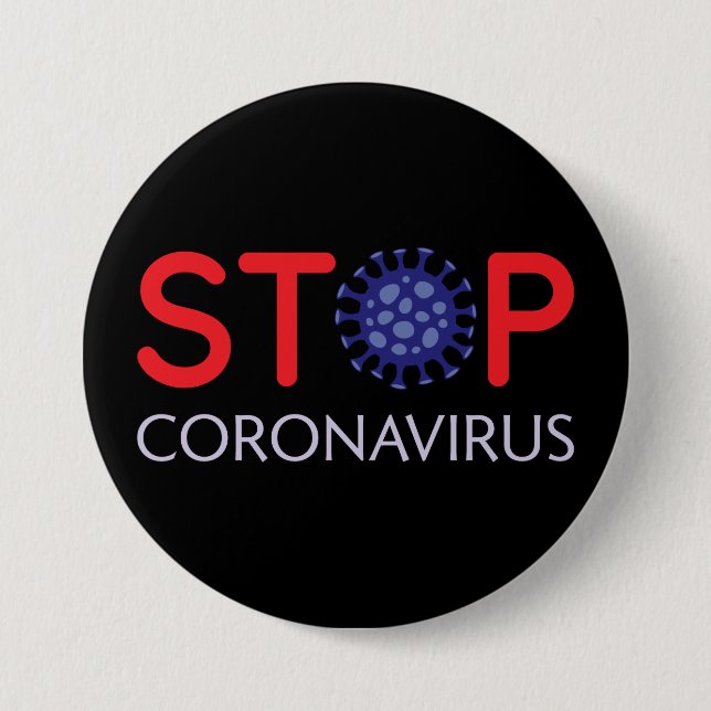 Förebyggande av coronavirus, stoppa smittspridning knapp (Framsida)