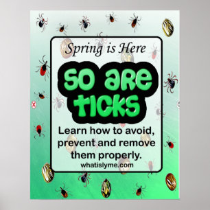 Förebyggande av sjukdomar i vår och Tick Lyme Post Poster