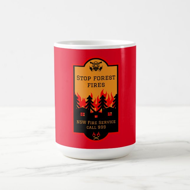 Förebyggande av skogsbrand kaffemugg (Center)