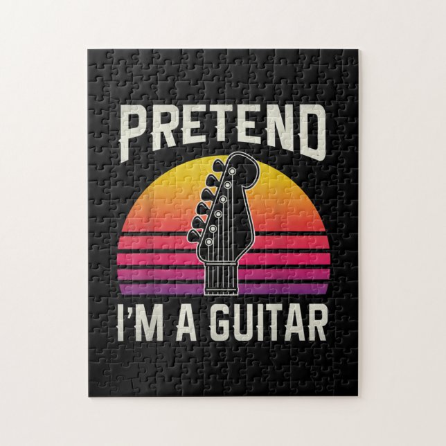 Föredra att jag är en Guitar-ynt Costume Gift Pussel (Vertikal)