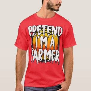 Föredra Im A Farmer Funny Lazy Halloween Costume L T Shirt