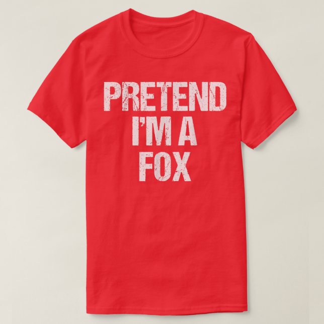 Föredra Im a Fo Costume Funny Lazy Halloween T Shirt (Design framsida)