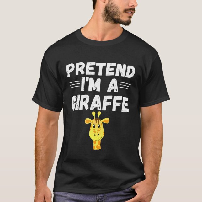 Föredra Im A Giraffe    CostumeHalloween Party T Shirt (Framsida)