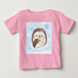 Föredragande Hedgehog Mor och Baby T-Shirt
