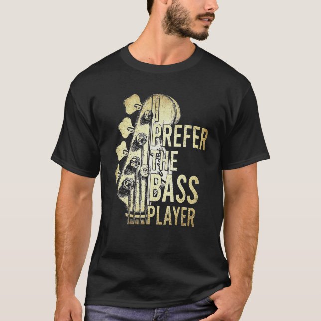 Föredrar Basist Gitarr Vintage T Shirt (Framsida)