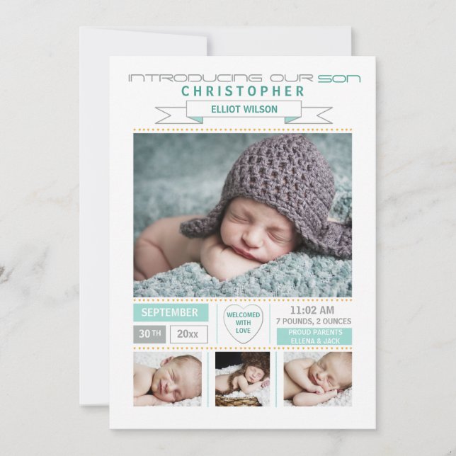 Föregående födelsemeddelande vid ankomst meddelande (Framsida)