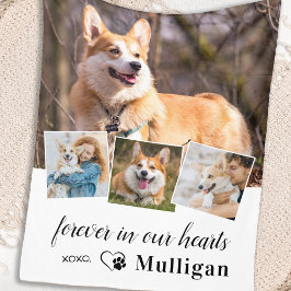 Föregående i vårt Hearts Pet Hund Memorial 4 Photo Fleecefilt