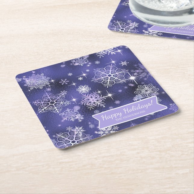Föregående Snöflingor Mönster Violet ID846 Underlägg Papper Kvadrat (Vinklad)