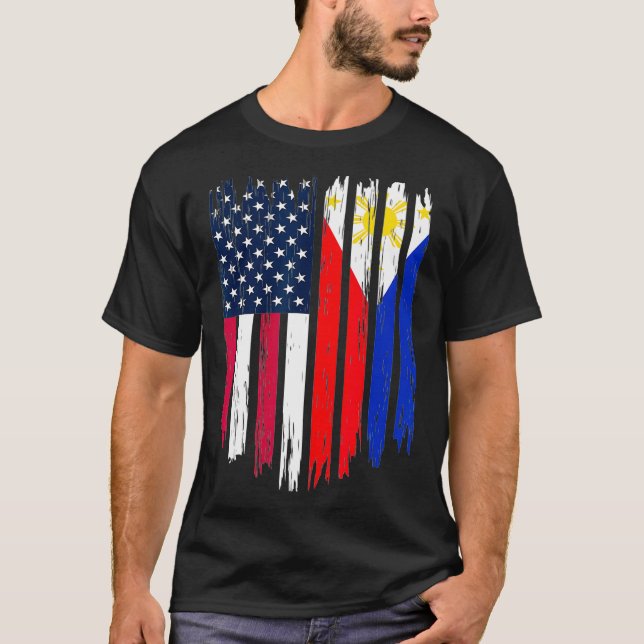 Foreigner Immigration USA United Stater Philipines T Shirt (Framsida)