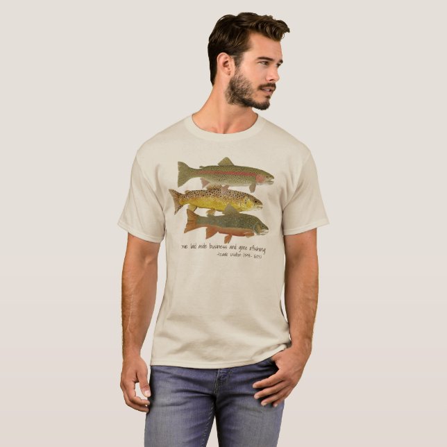 FORELL- & flygfiskedräkt T Shirt (Hel framsida)