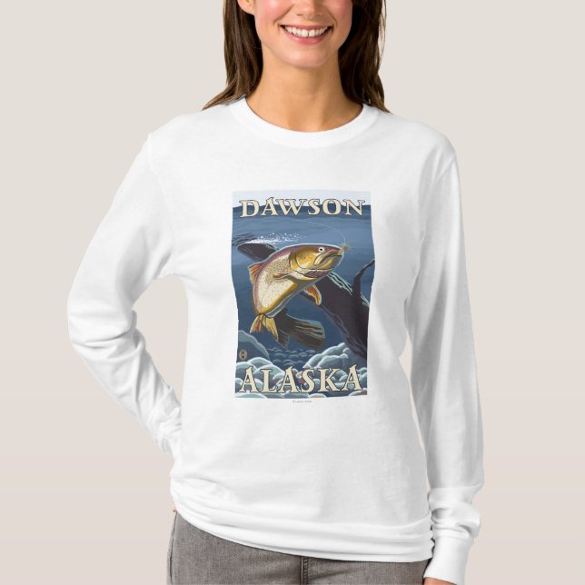 Forell som fiskar tvärsnittet - Dawson, Alaska Tröja (Framsida)