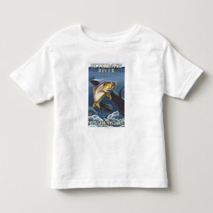 Forell som fiskar tvärsnittet - Skykomish flod, T Shirt