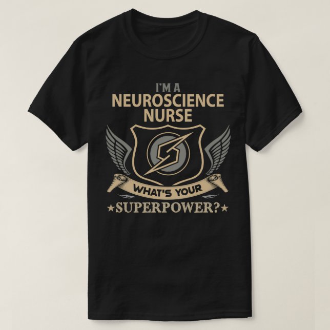Föremål för supermakts-jobb för neurovetenskap, sj t shirt (Design framsida)