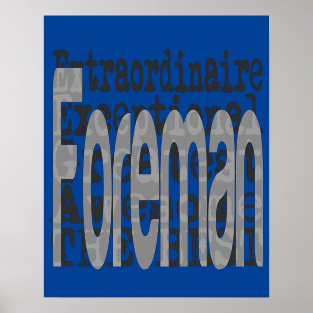 Foreman Extraordinaire Poster (Framsidan)