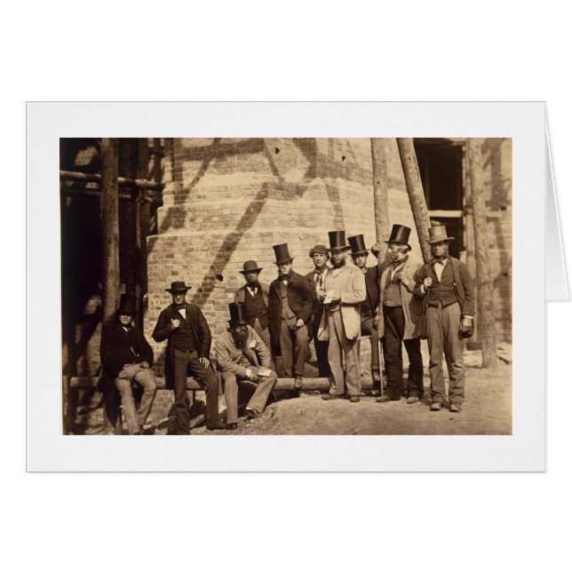 Foremen Group, 1862 (foto) Hälsningskort (Framsidan Horizontal)