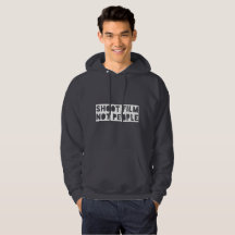 Foren filmar inte folk Hoodie - vit på mörk