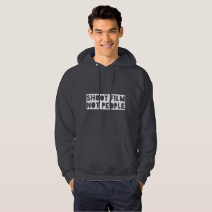 Foren filmar inte folk Hoodie - vit på mörk
