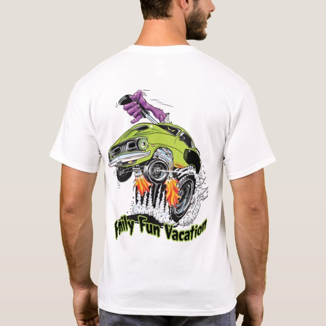 Foren genomreser turnerar rolig semester för t-shirt (Baksida)