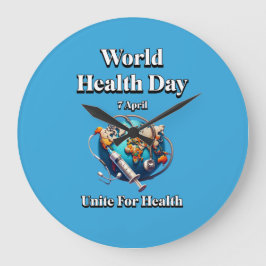 Förena för hälsan. Världshälsodagen. T-Shirt Stor Klocka