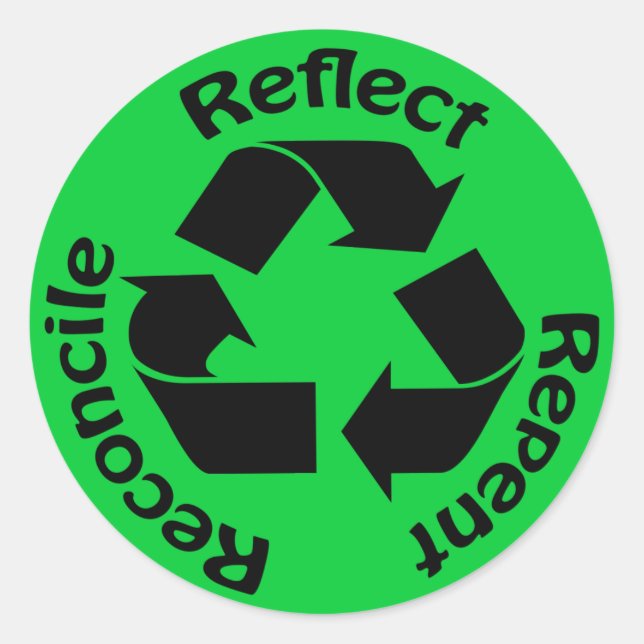 Förena kristna klistermärkear runt klistermärke (Framsida)