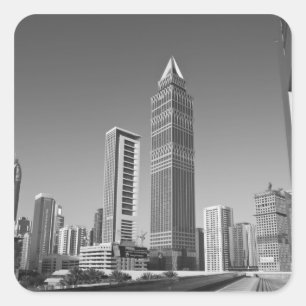Förenade Arabemiraten, Dubai, Dubai City. 2 Fyrkantigt Klistermärke
