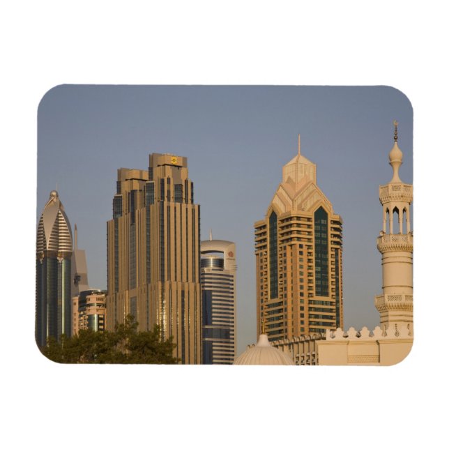 Förenade Arabemiraten, Dubai. Minaret av moské i A Magnet (Horisontell)