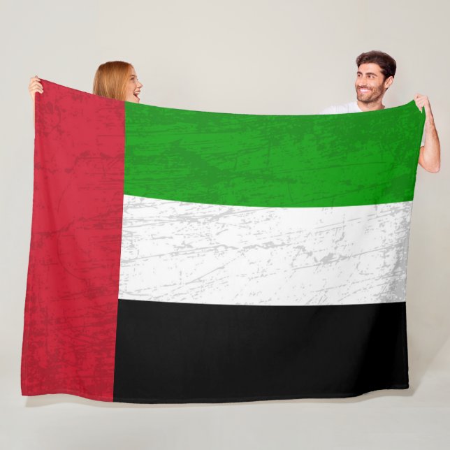 Förenade Arabemiraten Flagga - Ett teaterbruk Fleecefilt (På plats)