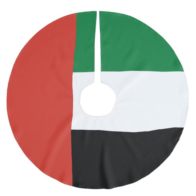 Förenade Arabemiraten flagga Julgransmatta Borstad Polyester (Framsidan)