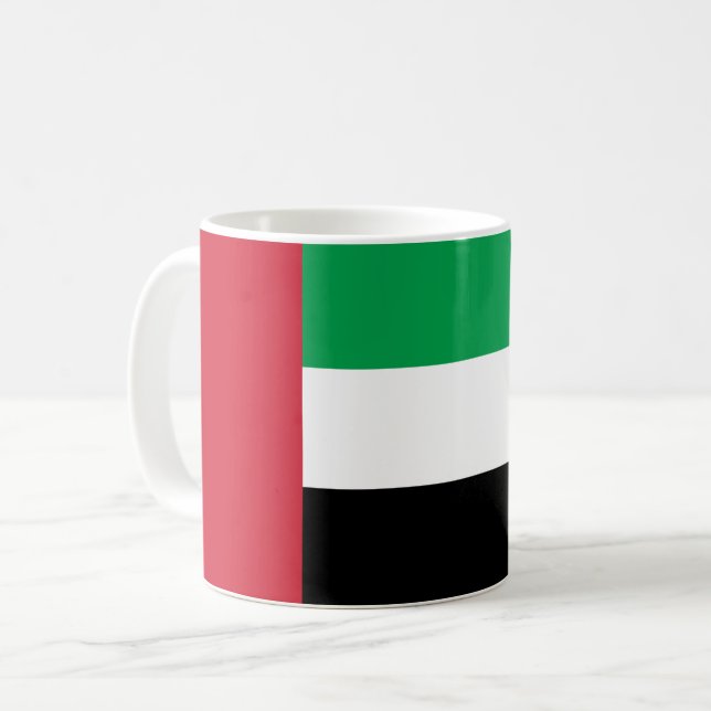 Förenade Arabemiraten-Flagga Kaffemugg (Framsida vänster)