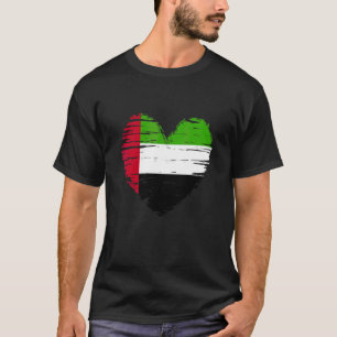 Förenade Arabemiraten Heart Emirati Flagga Emirati T Shirt