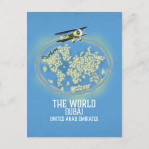 Förenade Arabemiraten karta i världen Dubai Vykort