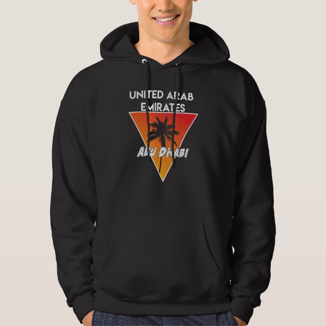 Förenade Arabemiraten Med Soliga Färger Hoodie (Framsida)