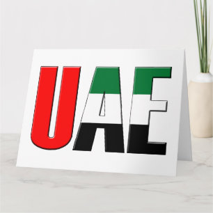 Förenade Arabemiraten UAE Flagga Färg Typografi Kort