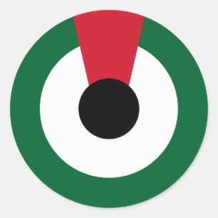 Förenade Arabemiraten UAE land flagga roundel symb Runt Klistermärke