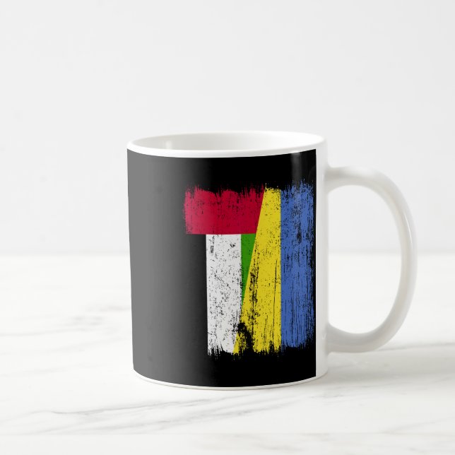 Förenade Arabemiraten Ukraina Halv flagga Emiratar Kaffemugg (Höger)