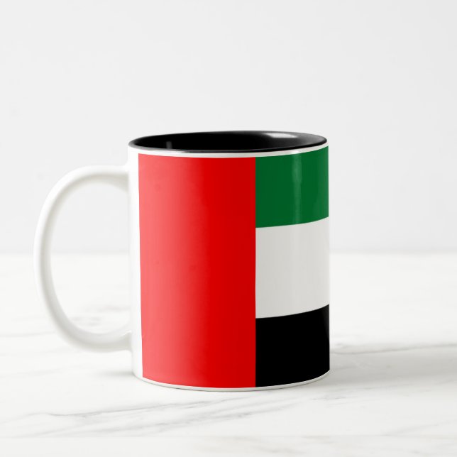 Förenade Arabemiratens flagga design Två-Tonad Mugg (Vänster)