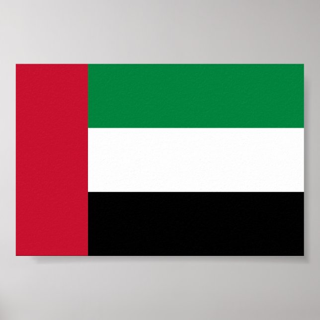 Förenade Arabemiratens flagga Poster (Framsidan)