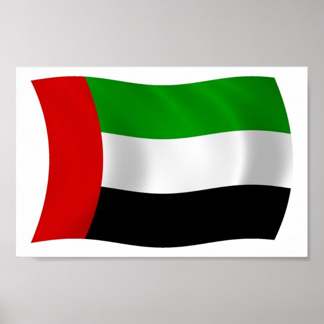 Förenade Arabemiratens flagga Postertryck Poster (Framsidan)