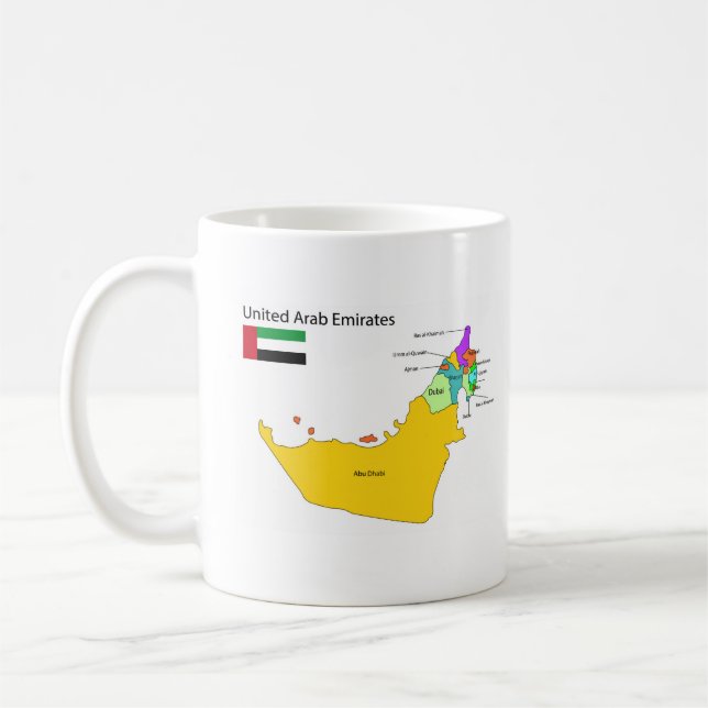 Förenade Arabemiratens Gulf-kulturella souvenirpre Kaffemugg (Vänster)