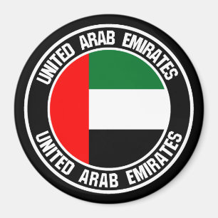 Förenade Arabemiratens runda emblem Magnet
