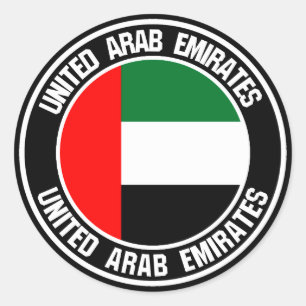 Förenade Arabemiratens runda emblem Runt Klistermärke