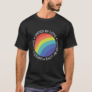 Förenade efter Kärlek LGBT Pride Gay Lesbisk Rainb T Shirt