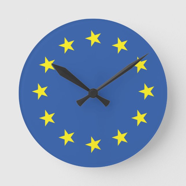 FÖRENADE EUROPA-FLAGGA RUND KLOCKA (Framsida)